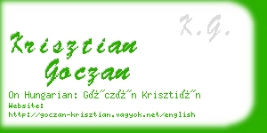 krisztian goczan business card